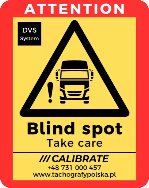 Naklejka blind spot z logo calibrate